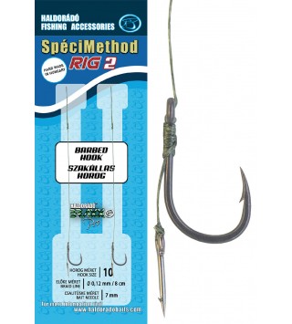 Haldorádó SpéciMethod Rig2 Braid 7 mm / 10 barbed előkötött horog