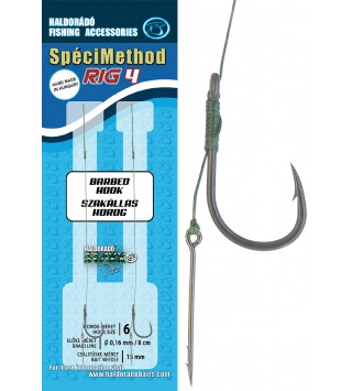 Haldorádó SpéciMethod Rig4 Braid 15 mm / 6 barbed előkötött horog