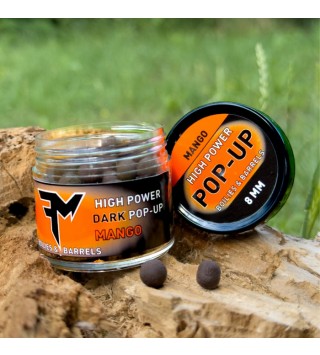 Feedermánia HIGH POWER DARK POP-UP BOILIES & BARRELS 8 MM MANGO