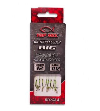 TOP MIX Method Feeder Rig - 12 (előkötött horog csalitüskével)