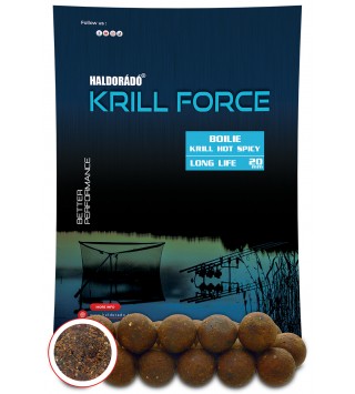 Haldorádó KRILL FORCE Boilie Long Life 20 mm - Krill Hot Spicy