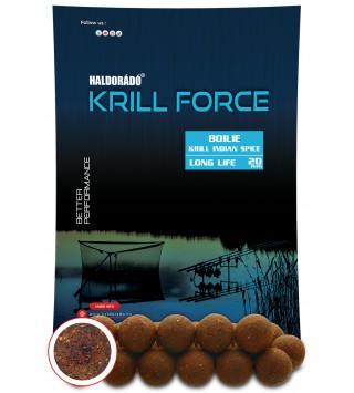 Haldorádó KRILL FORCE Boilie Long Life 20 mm - Krill Indian Spice