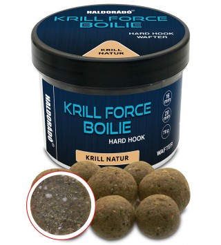 Haldorádó KRILL FORCE Boilie Hard Hook Wafter 16, 20 mm - Krill Natur