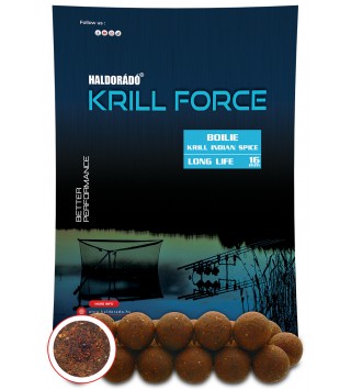 Haldorádó KRILL FORCE Boilie Long Life 16 mm - Krill Indian Spice