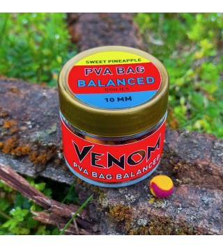 Feedermánia Venom PVA Bag Balanced Boilies - Sweet Pineapple 10mm