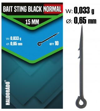 Haldorádó Bait Sting Black Fekete csalitüske NORMAL 15 mm