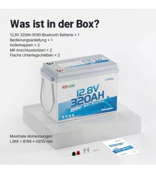 Redodo LiFePO4 12V 320Ah Mini B190 BlueTooth akkumulátor