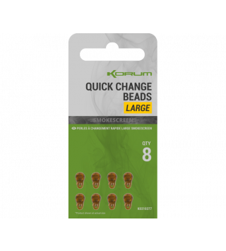 Korum Quick Change Beads Smokescreen gyorskapocs - LARGE